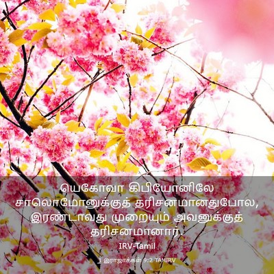 Picture 03 - 1 இராஜாக்கள் 9:2 TAMIRV - யெகோவா கிபியோனிலே - Bible Verse Picture