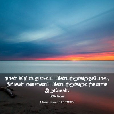 Picture 03 - 1 கொரிந்தியர் 11:1 TAMIRV - நான் கிறிஸ்துவைப் - Bible Verse Picture