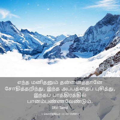 Picture 03 - 1 கொரிந்தியர் 11:28 TAMIRV - எந்த மனிதனும் - Bible Verse Picture