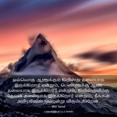 Picture 03 - 1 கொரிந்தியர் 11:3 TAMIRV - ஒவ்வொரு ஆணுக்கும் - Bible Verse Picture