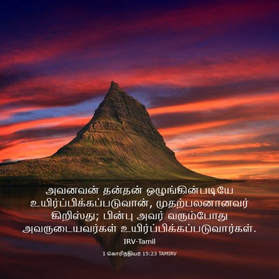 Picture 03 - 1 கொரிந்தியர் 15:23 TAMIRV - அவனவன் தன்தன் - Bible Verse Picture
