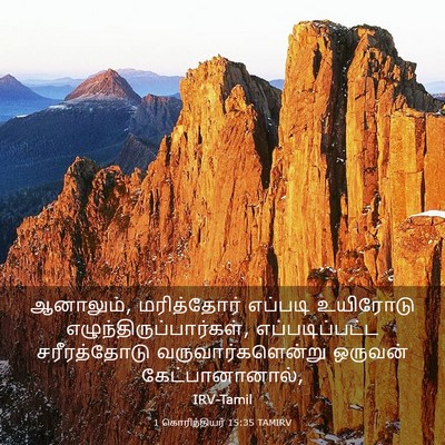 Picture 03 - 1 கொரிந்தியர் 15:35 TAMIRV - ஆனாலும், - Bible Verse Picture