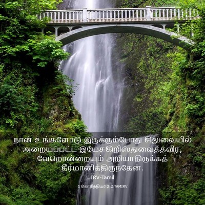 Picture 03 - 1 கொரிந்தியர் 2:2 TAMIRV - நான் உங்களோடு - Bible Verse Picture