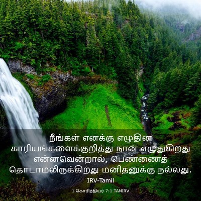Picture 03 - 1 கொரிந்தியர் 7:1 TAMIRV - நீங்கள் எனக்கு - Bible Verse Picture
