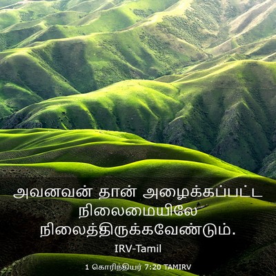 Picture 03 - 1 கொரிந்தியர் 7:20 TAMIRV - அவனவன் தான் - Bible Verse Picture