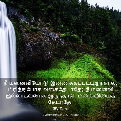 Picture 03 - 1 கொரிந்தியர் 7:27 TAMIRV - நீ மனைவியோடு - Bible Verse Picture