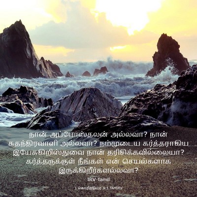 Picture 03 - 1 கொரிந்தியர் 9:1 TAMIRV - நான் அப்போஸ்தலன் - Bible Verse Picture