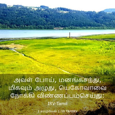 Picture 03 - 1 சாமுவேல் 1:10 TAMIRV - அவள் போய், - Bible Verse Picture