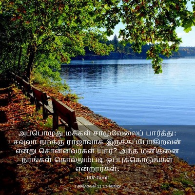 Picture 03 - 1 சாமுவேல் 11:12 TAMIRV - அப்பொழுது மக்கள் - Bible Verse Picture