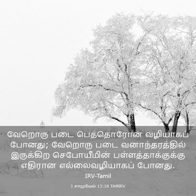 Picture 03 - 1 சாமுவேல் 13:18 TAMIRV - வேறொரு படை - Bible Verse Picture