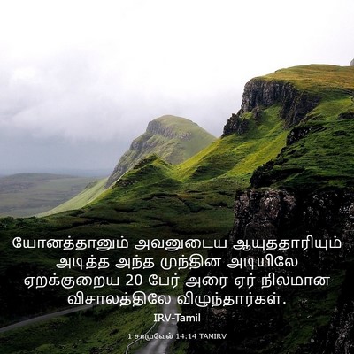 Picture 03 - 1 சாமுவேல் 14:14 TAMIRV - யோனத்தானும் - Bible Verse Picture