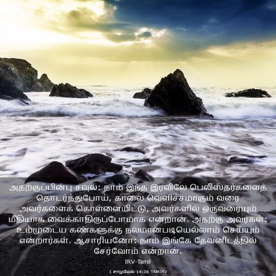 Picture 03 - 1 சாமுவேல் 14:36 TAMIRV - அதற்குப்பின்பு - Bible Verse Picture