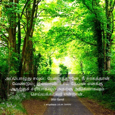 Picture 03 - 1 சாமுவேல் 14:44 TAMIRV - அப்பொழுது சவுல்: - Bible Verse Picture