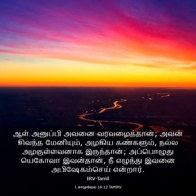 Picture 03 - 1 சாமுவேல் 16:12 TAMIRV - ஆள் அனுப்பி அவனை - Bible Verse Picture
