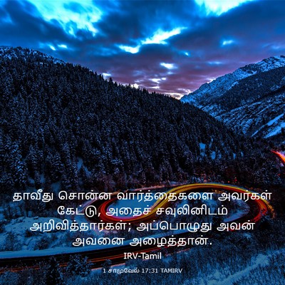 Picture 03 - 1 சாமுவேல் 17:31 TAMIRV - தாவீது சொன்ன - Bible Verse Picture