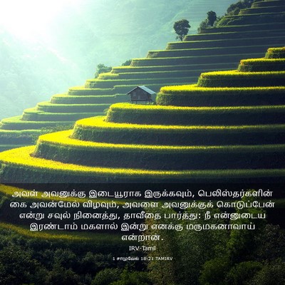 Picture 03 - 1 சாமுவேல் 18:21 TAMIRV - அவள் அவனுக்கு - Bible Verse Picture