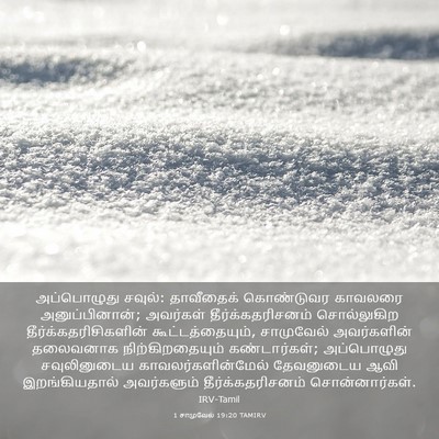 Picture 03 - 1 சாமுவேல் 19:20 TAMIRV - அப்பொழுது சவுல்: - Bible Verse Picture