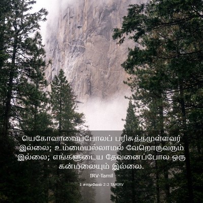 Picture 03 - 1 சாமுவேல் 2:2 TAMIRV - யெகோவாவைப்போலப் - Bible Verse Picture