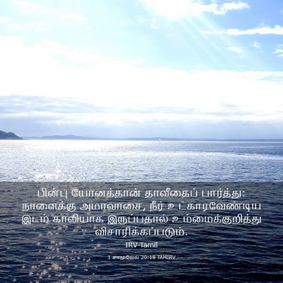 Picture 03 - 1 சாமுவேல் 20:18 TAMIRV - பின்பு யோனத்தான் - Bible Verse Picture