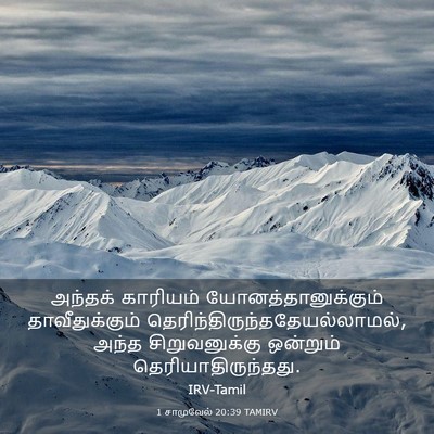 Picture 03 - 1 சாமுவேல் 20:39 TAMIRV - அந்தக் காரியம் - Bible Verse Picture