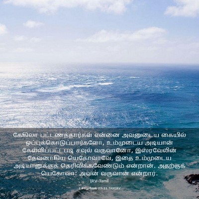 Picture 03 - 1 சாமுவேல் 23:11 TAMIRV - கேகிலா - Bible Verse Picture