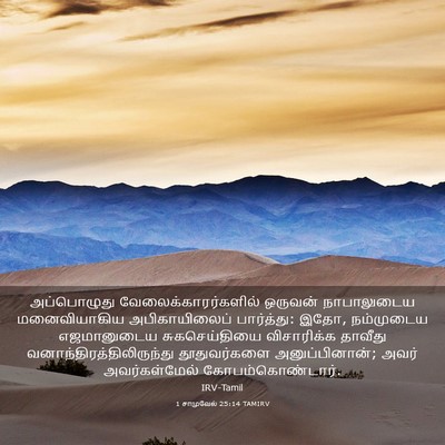 Picture 03 - 1 சாமுவேல் 25:14 TAMIRV - அப்பொழுது - Bible Verse Picture