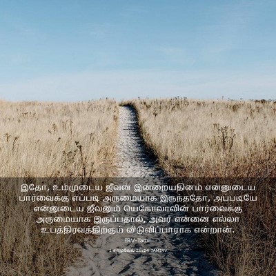 Picture 03 - 1 சாமுவேல் 26:24 TAMIRV - இதோ, உம்முடைய - Bible Verse Picture