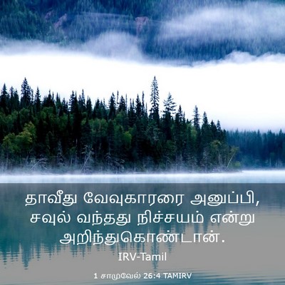 Picture 03 - 1 சாமுவேல் 26:4 TAMIRV - தாவீது வேவுகாரரை - Bible Verse Picture
