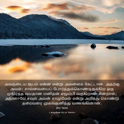 Picture 03 - 1 சாமுவேல் 28:14 TAMIRV - அவருடைய ரூபம் - Bible Verse Picture