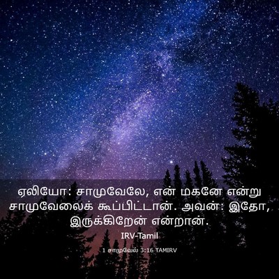 Picture 03 - 1 சாமுவேல் 3:16 TAMIRV - ஏலியோ: சாமுவேலே, - Bible Verse Picture