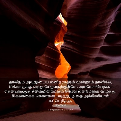 Picture 03 - 1 சாமுவேல் 30:1 TAMIRV - தாவீதும் அவனுடைய - Bible Verse Picture