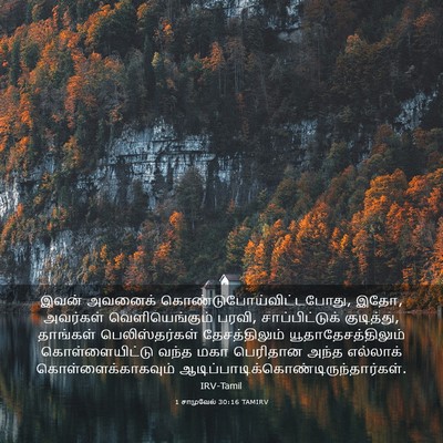 Picture 03 - 1 சாமுவேல் 30:16 TAMIRV - இவன் அவனைக் - Bible Verse Picture