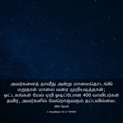 Picture 03 - 1 சாமுவேல் 30:17 TAMIRV - அவர்களைத் தாவீது - Bible Verse Picture