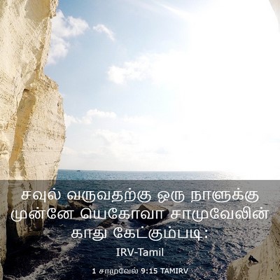 Picture 03 - 1 சாமுவேல் 9:15 TAMIRV - சவுல் வருவதற்கு - Bible Verse Picture