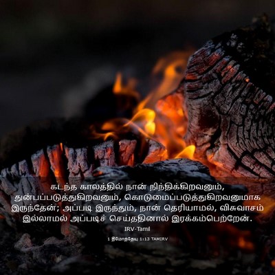 Picture 03 - 1 தீமோத்தேயு 1:13 TAMIRV - கடந்த காலத்தில் - Bible Verse Picture