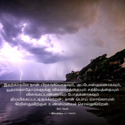 Picture 03 - 1 தீமோத்தேயு 2:7 TAMIRV - இதற்காகவே நான் - Bible Verse Picture