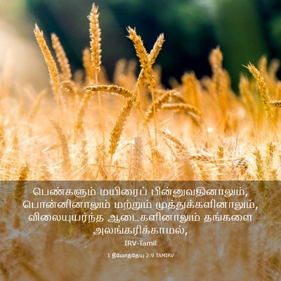 Picture 03 - 1 தீமோத்தேயு 2:9 TAMIRV - பெண்களும் மயிரைப் - Bible Verse Picture