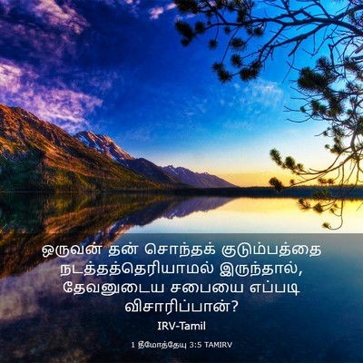 Picture 03 - 1 தீமோத்தேயு 3:5 TAMIRV - ஒருவன் தன் - Bible Verse Picture