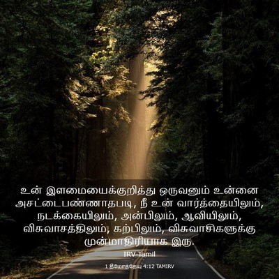 Picture 03 - 1 தீமோத்தேயு 4:12 TAMIRV - உன் - Bible Verse Picture