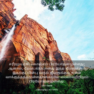 Picture 03 - 1 தீமோத்தேயு 4:8 TAMIRV - சரீரமுயற்சி - Bible Verse Picture