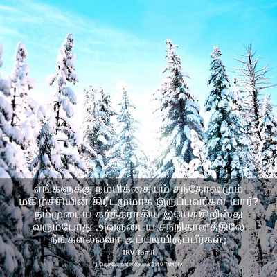 Picture 03 - 1 தெசலோனிக்கேயர் 2:19 TAMIRV - எங்களுக்கு - Bible Verse Picture