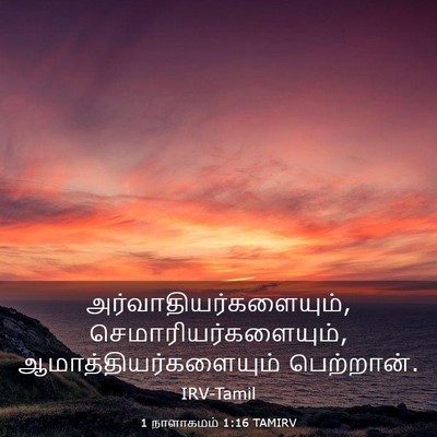 Picture 03 - 1 நாளாகமம் 1:16 TAMIRV -  - Bible Verse Picture