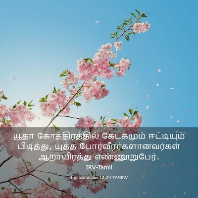 Picture 03 - 1 நாளாகமம் 12:24 TAMIRV - யூதா - Bible Verse Picture