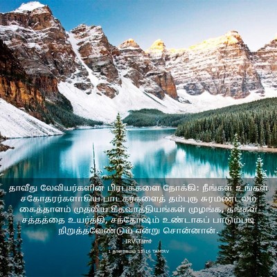 Picture 03 - 1 நாளாகமம் 15:16 TAMIRV - தாவீது - Bible Verse Picture