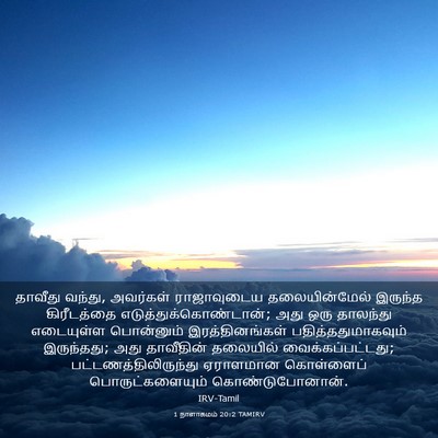 Picture 03 - 1 நாளாகமம் 20:2 TAMIRV - தாவீது வந்து, - Bible Verse Picture
