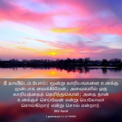 Picture 03 - 1 நாளாகமம் 21:10 TAMIRV - நீ தாவீதிடம் போய்: - Bible Verse Picture