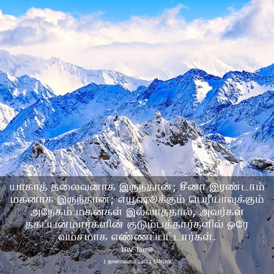 Picture 03 - 1 நாளாகமம் 23:11 TAMIRV - யாகாத் தலைவனாக - Bible Verse Picture
