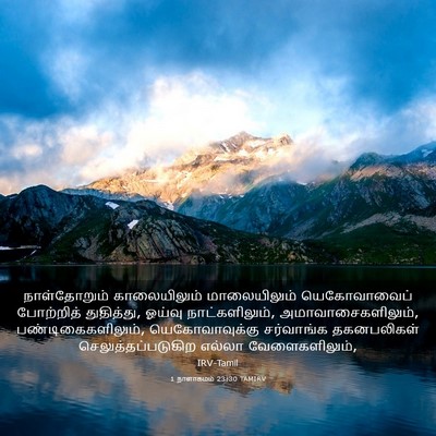 Picture 03 - 1 நாளாகமம் 23:30 TAMIRV - நாள்தோறும் - Bible Verse Picture