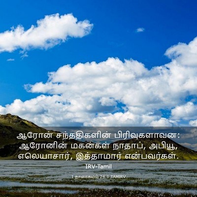 Picture 03 - 1 நாளாகமம் 24:1 TAMIRV - ஆரோன் சந்ததிகளின் - Bible Verse Picture