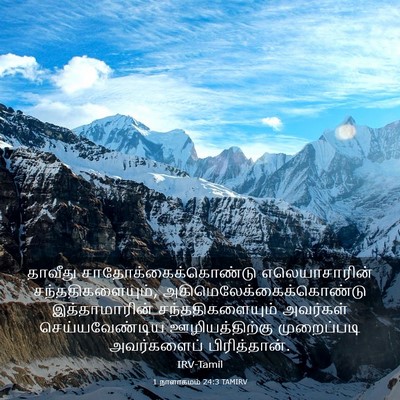 Picture 03 - 1 நாளாகமம் 24:3 TAMIRV - தாவீது - Bible Verse Picture